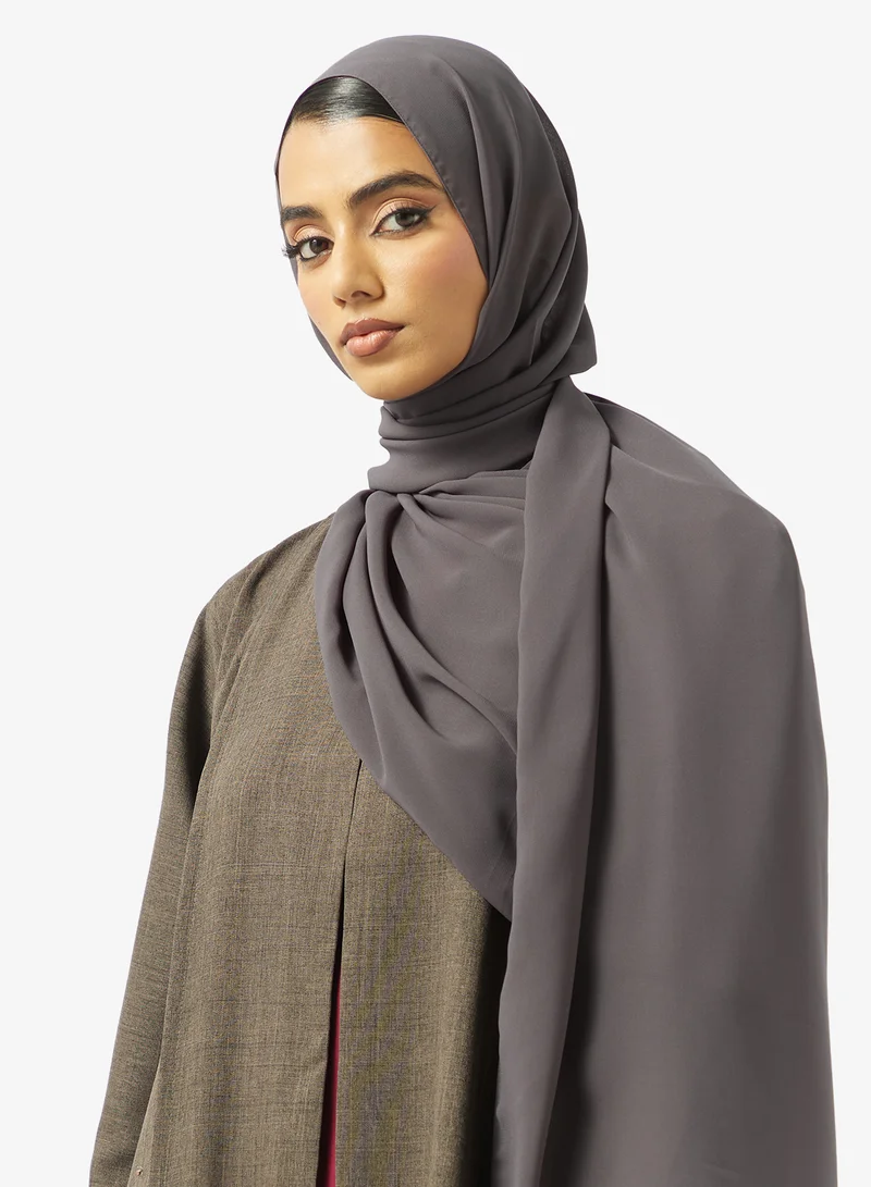 hayas closet  Embroidered Open Abaya With Sheila for Women | Best Price UAE